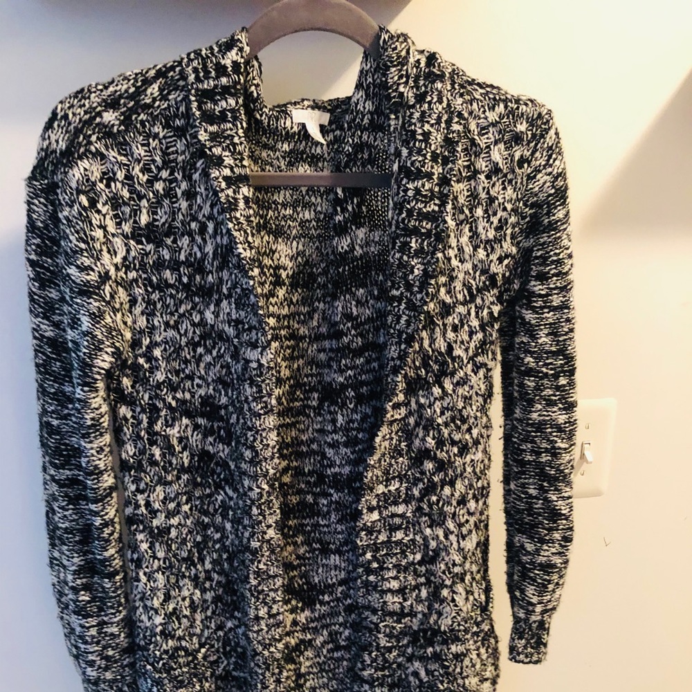 Black and white marbled cardigan